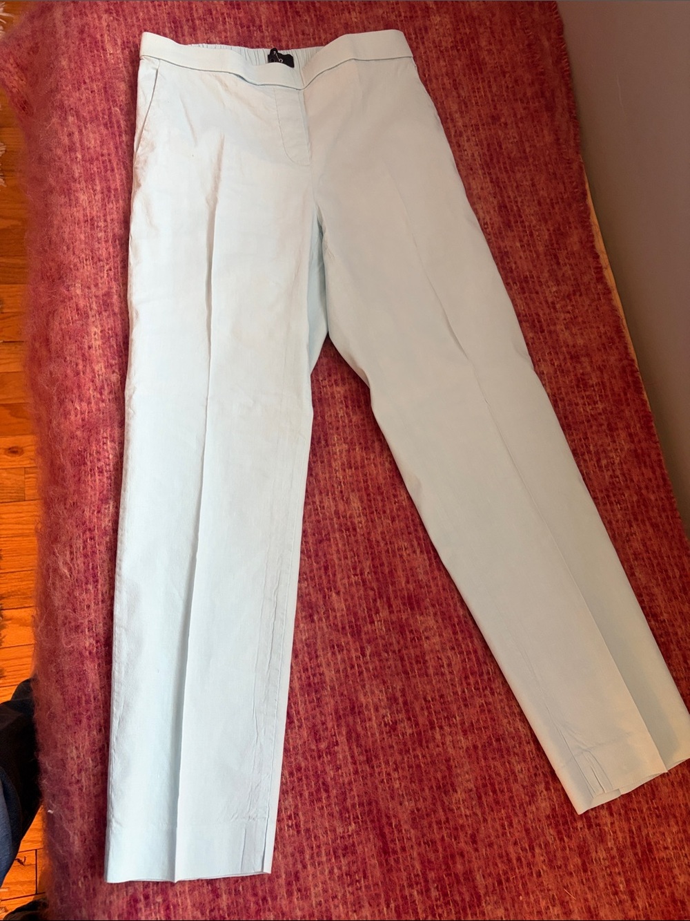 Light Pastel Blue Tailored Dress Pants